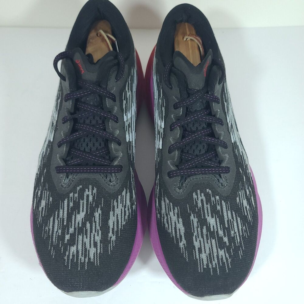 ASICS Novablast 3 Women Size 10.5 Black Purple Running Athletic Gym Shoe Sneaker - Picture 6 of 16